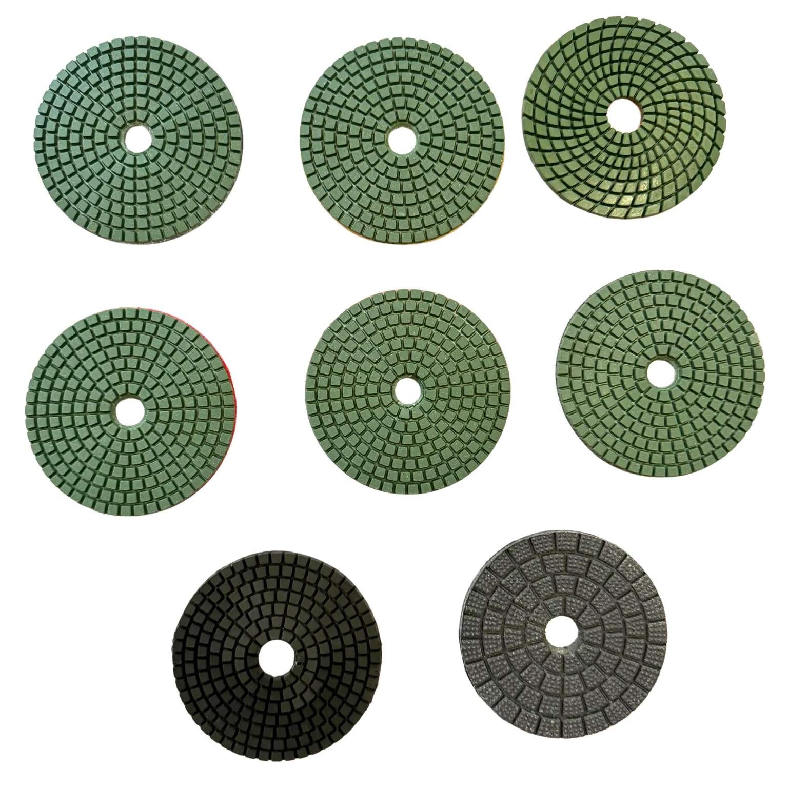 Dijamantski polirni diskovi za granit, mermer i beton – set granulacija 50–3000 + BUFF